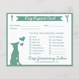 Tarjeta de informe Green Banner Silhouette Dog Gro