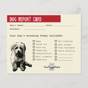 Tarjeta de informe para perros para ganaderos