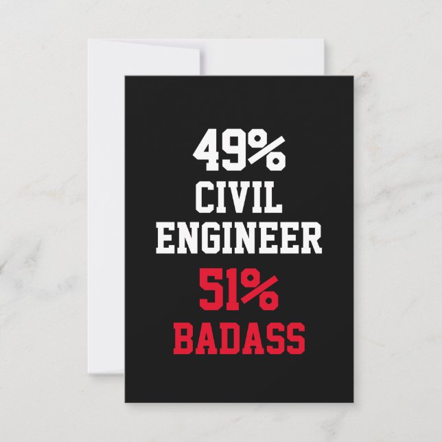 Tarjeta de ingeniero civil genial (Anverso)