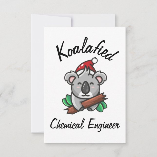 Tarjeta de ingeniero químico Koalafied (Anverso)