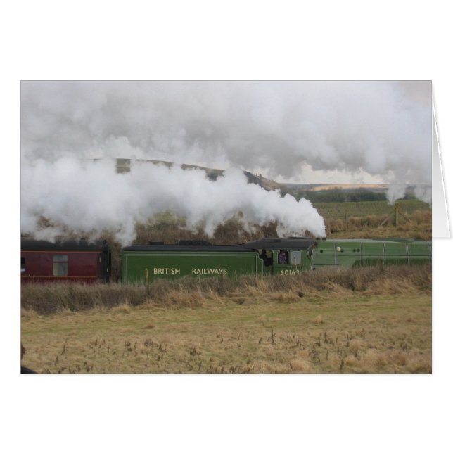 Tarjeta de Inglaterra de tren de vapor (Anverso (Horizontal))