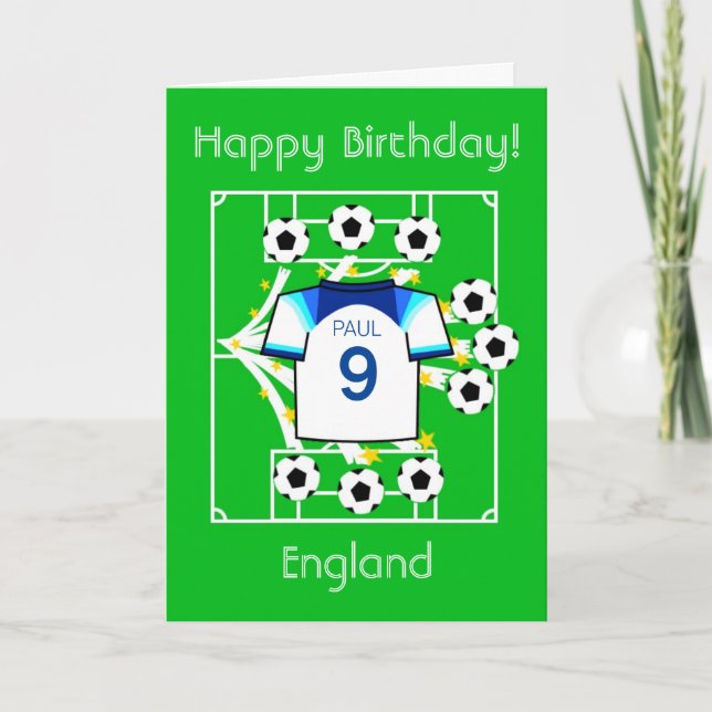 Tarjeta de Inglaterra Estrella del Fútbol (Anverso)