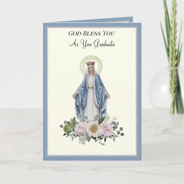 Tarjeta de inicio de graduación de Virgen María Ca (Anverso)