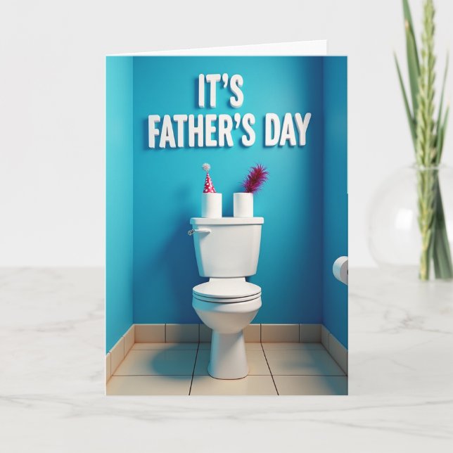 Tarjeta de inodoro dulce día del padre (Anverso)