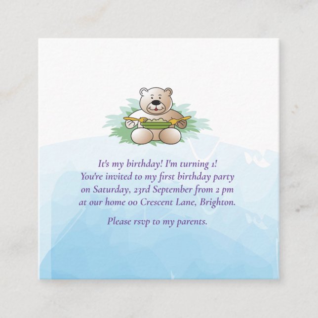 Tarjeta de inscripción (Anverso)