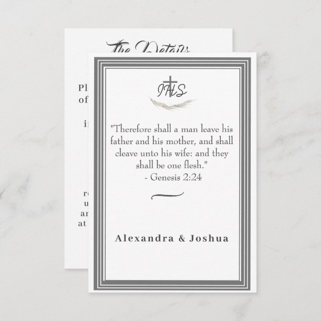 Tarjeta de inscripción (Anverso / Reverso)