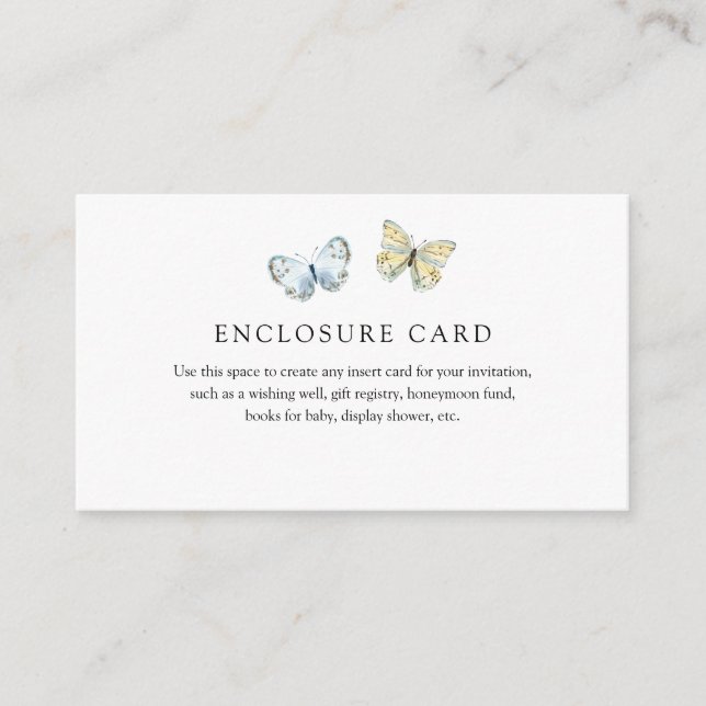 Tarjeta de inscripción Boho Butterflies (Anverso)