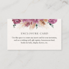 Tarjeta de inscripción Boho Pampas Grass Personali