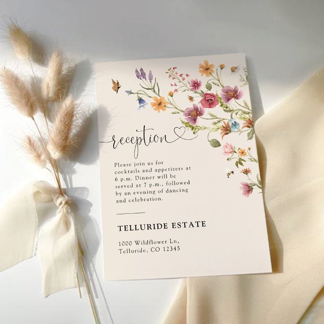 Tarjeta de inscripción Boho Wildflower Wedding (Subido por el creador)