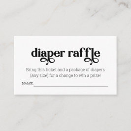Tarjeta de inscripción de billetes de Donut Diaper