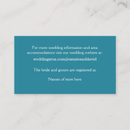 Tarjeta de inscripción de boda blanca