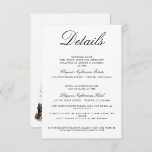 Tarjeta de inscripción de Boda de la aldea de Hall