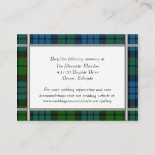 Tarjeta de inscripción de boda personalizada