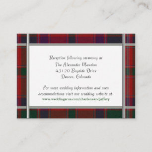 Tarjeta de inscripción de boda personalizada