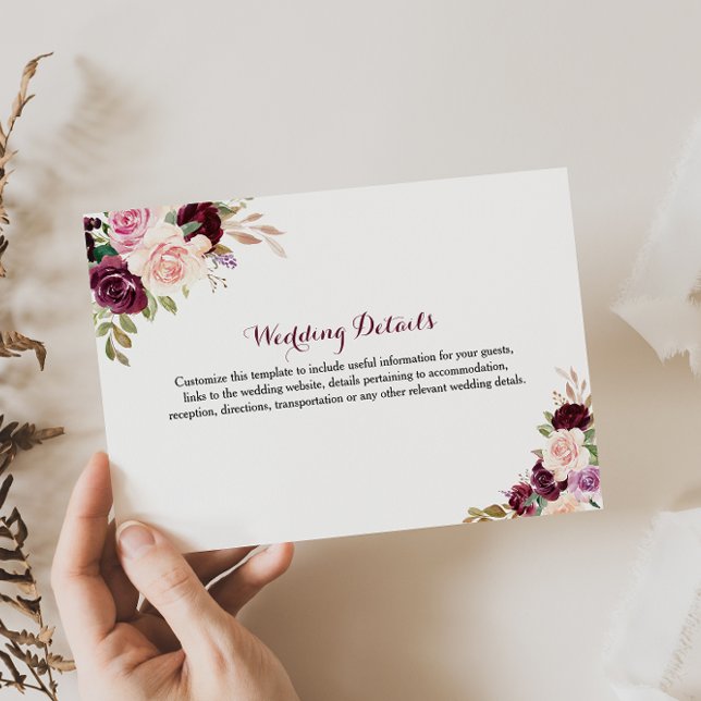 Tarjeta de inscripción de detalles de Boda de Borg (Subido por el creador)