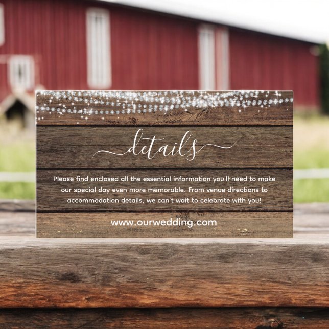 Tarjeta de inscripción de detalles de Boda de gran (Subido por el creador)