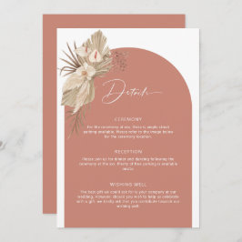 Tarjeta de inscripción de detalles de la hierba Bo