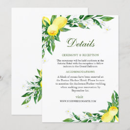 Tarjeta de inscripción de detalles de recepción de