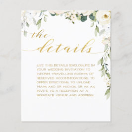 Tarjeta de inscripción de detalles del Boda de cal