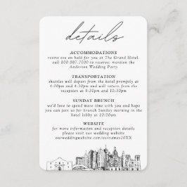 Tarjeta de inscripción de detalles del Boda de San