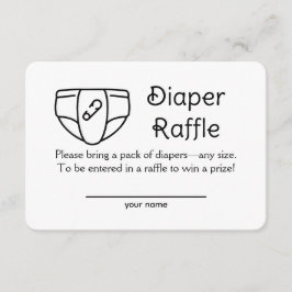 Tarjeta de inscripción de entradas para el Raffle 