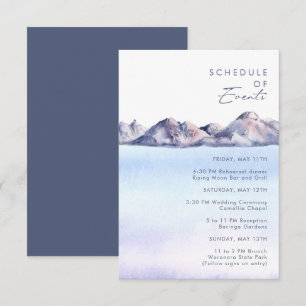 Tarjeta de inscripción de eventos Winter Mountain