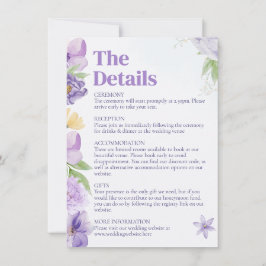 Tarjeta de inscripción de invitación a la boda de 