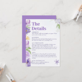 Tarjeta de inscripción de invitación a la boda de 