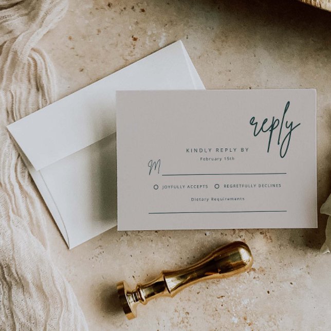 Tarjeta de inscripción de invitación de boda simpl (Subido por el creador)