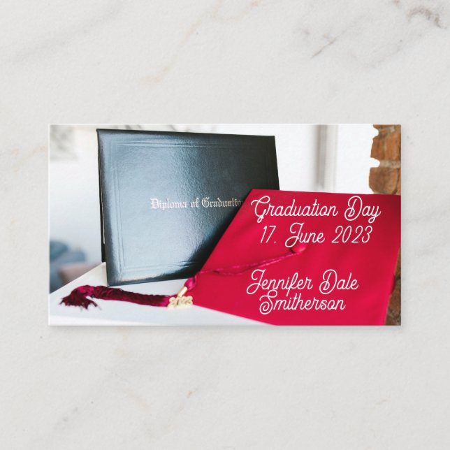 Tarjeta de inscripción de Invitación de graduación (Anverso)