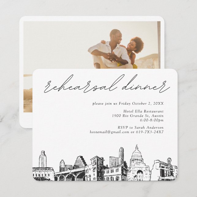 Tarjeta de inscripción de invitación para ensayo d (Anverso / Reverso)