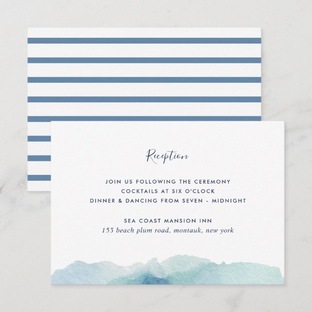 Tarjeta de inscripción de la recepción de bodas de (Anverso / Reverso)