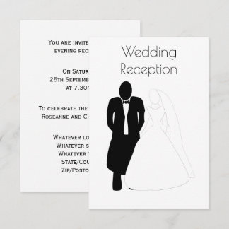 Tarjeta de inscripción de la recepción de bodas No
