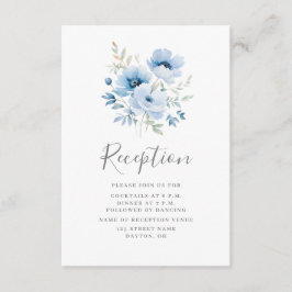 Tarjeta de inscripción de la recepción de la boda 