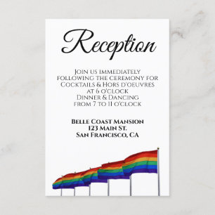 Tarjeta de inscripción de la recepción de la boda 