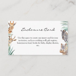 Tarjeta de inscripción de Oh Boy Safari Animals