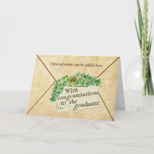 Tarjeta de inscripción de regalo de graduación (Anverso)