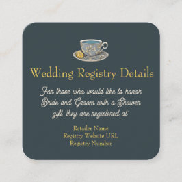 Tarjeta de inscripción de registro de bodas de lim