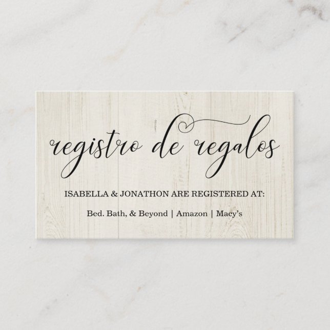 Tarjeta de inscripción de registro de caligrafía e (Anverso)