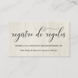 Tarjeta de inscripción de registro de caligrafía e