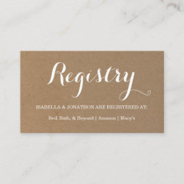 Tarjeta de inscripción de registro de regalo