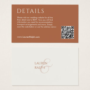 Tarjeta de inscripción de registro QR Ochre & Ivor