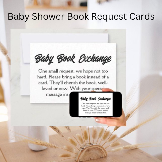 Tarjeta de inscripción de solicitud de libro de Ba (Baby Shower Book Request Cards)