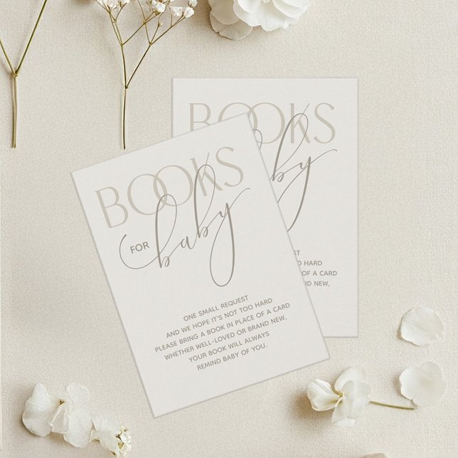 Tarjeta de inscripción de solicitud de libro neutr (Neutral Books for Baby Enclosure Card)