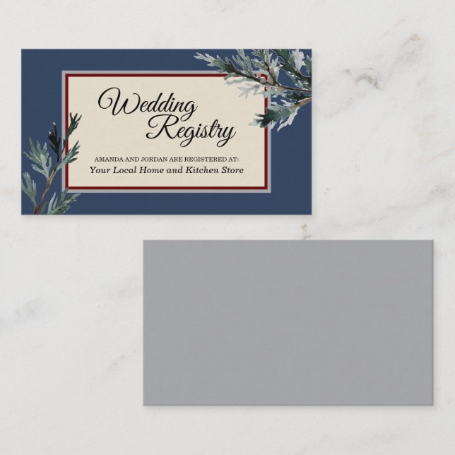 Tarjeta de inscripción del Registro de Bodas de In (Anverso / Reverso)