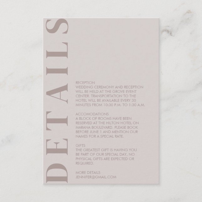 Tarjeta de inscripción gris claro india (Anverso)