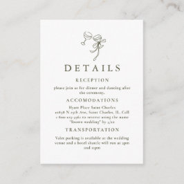 Tarjeta de inscripción HEIDI Olive Green Boda