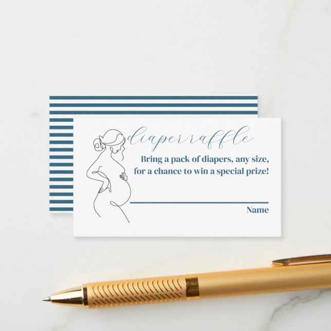 Tarjeta de inscripción Minimalista para el embaraz (Anverso/Reverso In Situ)