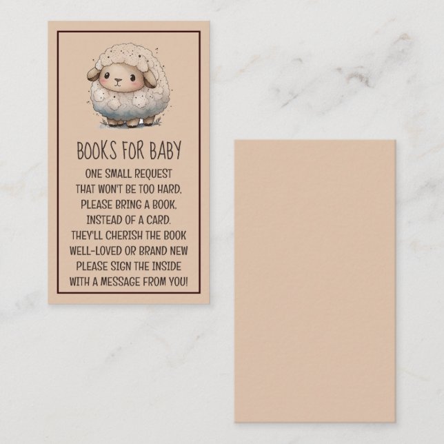 Tarjeta de inscripción para bebés (Anverso / Reverso)