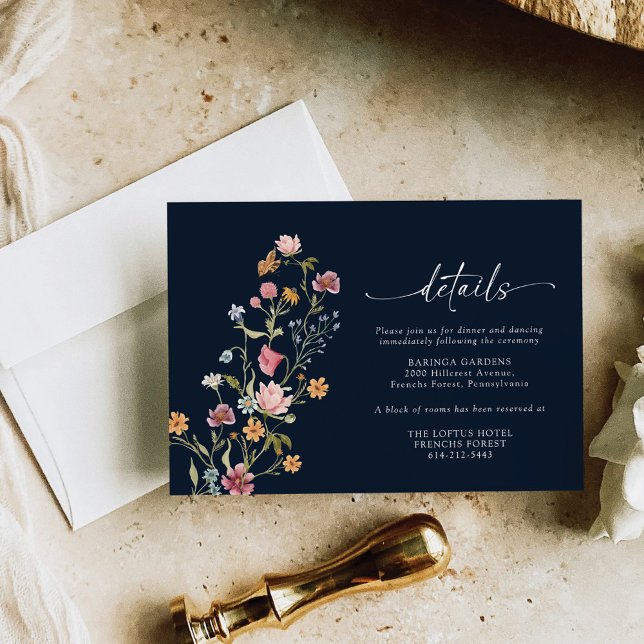 Tarjeta de inscripción para Boda de flores silvest (Subido por el creador)